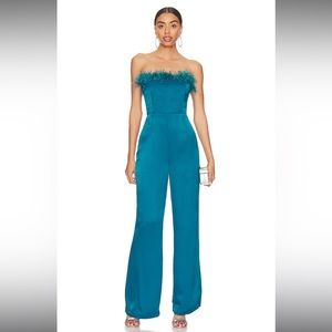 Revolve Lovers and friends Trish Jumpsuit in Deep Cyan